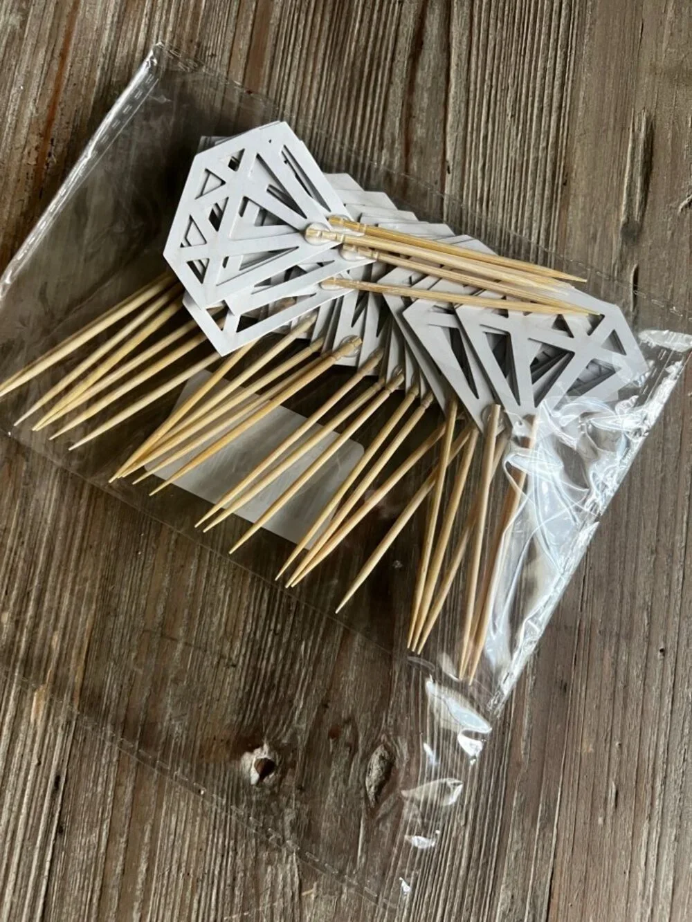 Diamond Glitter Cupcake Toppers Pack Of 30 For Weddings Bridal Showers Engagemen